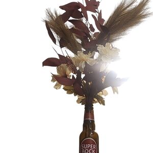 Decorative Bottle with Floral Arrangement